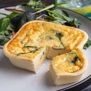 Spinach, Onion & Cheese Quiche